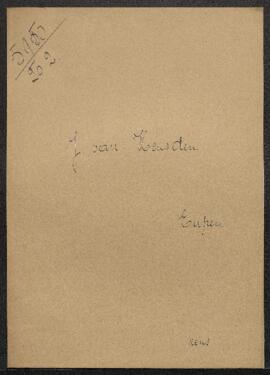 Dossier concernant une demande de renseignements de Mr J. van Heusden (Eupen) relative à des ouvr...