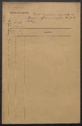 Dossier concernant un Portrait d'homme et un Portrait de femme de E[douard] Agneessens, offerts e...