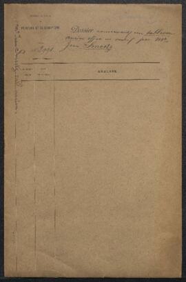 Dossier concernant un tableau ancien de l’école flamande représentant L’Elévation du Christ en Croix, offert en vente par Jean M. Smeetz (Bruxelles). — Sans suite.