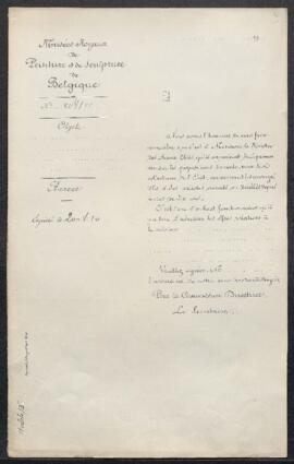 Dossier concernant La Liseuse, tableau de Alfred Stevens offerte en vente par l’entremise de Alex...