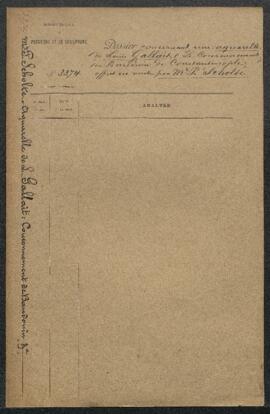 Dossier concernant une aquarelle de Louis Gallait, signée et datée 1847, représentant Le couronne...