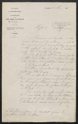 Dossier concernant un Portrait du peintre Ducorron peint en 1845 par [Joseph] Meganck ainsi que d...