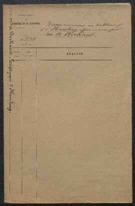 Dossier concernant un triptyque attribué à Hans Memling représentant le Jugement dernier, offert ...