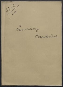 Dossier concernant la demande de renseignements de Georges Landoy (Bruxelles) désirant le nom d’e...