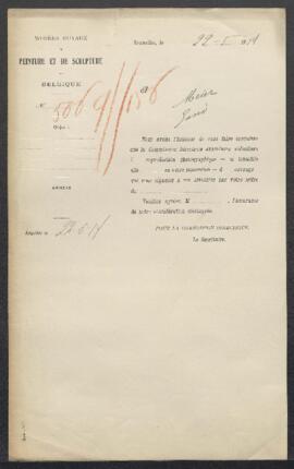 Dossier concernant une Marie Madeleine repentante dans sa cellule, tableau non attribué, offert e...