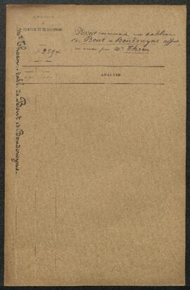 Dossier concernant un tableau de Bout et Boudewyns représentant Un rendez-vous de chasse, offert ...