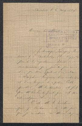 Lettre concernant un Portrait de militaire de 1840 tableau attribué à Florimond Van Loo, offert e...