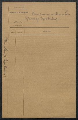 Dossier concernant un tableau attribué à Joseph Lies représentant Christophe colomb dissertant av...