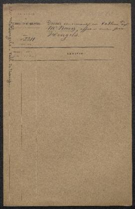 Dossier concernant un tableau peint par Navez en 1849 représentant une Tireuse de carte, offert e...