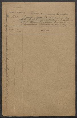 Dossier concernant la nomination de Jacques de Lalaing, Juliaan De Vriendt, A. J. Wauters, Xavier...