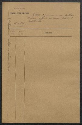 Dossier concernant un tableau attribué à Jan van Calcar représentant La Vierge allaitant l’Enfant...