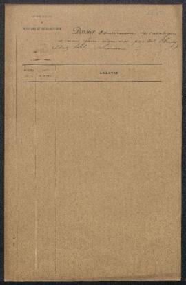 Dossier concernant la demande d’envoi de catalogues de vente adressée à Mr Christy [Christie ?] (...