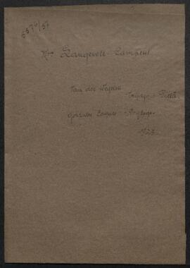 Lettre de Mme Langevelt-Campens (Bruxelles) concernant les photographies d’une Piéta de Van der W...