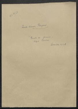 Dossier concernant une Buste de femme, sculpture de Charles Courbet, collection du baron Beyens, ...