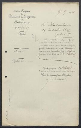 Dossier concernant le Portrait du Général Don Juan Domingo de Zuniga y Fonseca, Gouverneur des Pa...