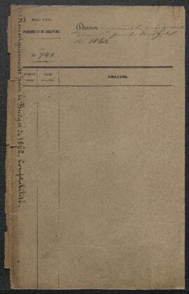 Dossier concernant le budget et la comptabilité de l’exercice 1862.