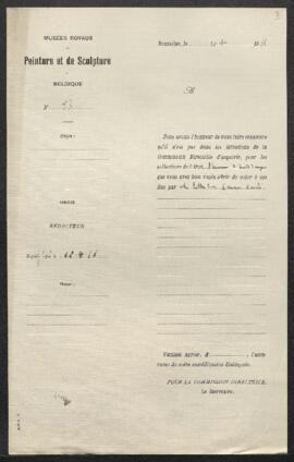 Dossier concernant le médaillon en marbre de carrare de Rouget de Lisle, auteur de l’hymne nation...