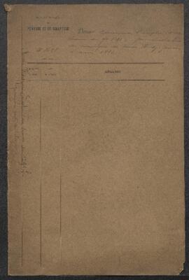 Dossier concernant l’emploi d’une somme de 1291 frs provenant de la vente des catalogues du Musée...