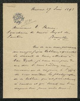 Dossier concernant une Descente de Croix présentée comme peinte par Antoon van Dyck pour le maîtr...