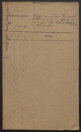 Dossier concernant une collection de tableaux et dessins anciens, dont un Paysage et une Fuite en...