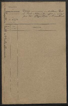 Dossier concernant un tableau de l’école allemande attribué à Bohm Beham [Hans Sebald Beham ? ] r...