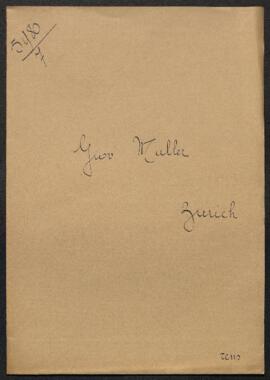 Dossier concernant une offre d’exposition par Mr Giov. Muller (Suisse, Zurich) de ses gravures or...