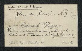 Dossier concernant le Portrait équestre du comte de Mérode peint par Gustave Vanaise, offert en v...