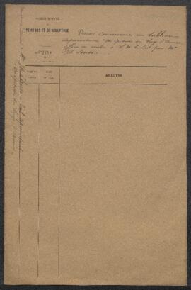 Dossier concernant un grand tableau de C[élestin] François représentant Le Roi Léopold Ier accomp...