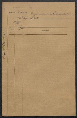 Dossier concernant une collection d’une quarantaine de tableaux anciens, de Ad. Brouwer, Van Goye...
