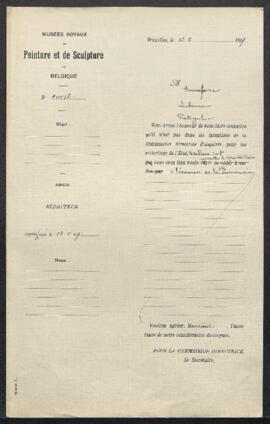 Dossier concernant une miniature sur cuivre de Ludovico Caracci ou d'un de ses élèves, offerte en...