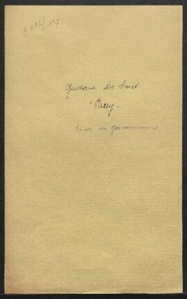 Dossier concernant Pally, tableau de Gustave De Smet, proposé par le gouvernement. — Sans suite.