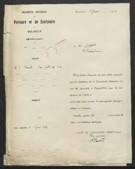 Dossier concernant un tableau de Joseph Vernet offert en vente par Mme Johanna Piltz (Allemagne, ...