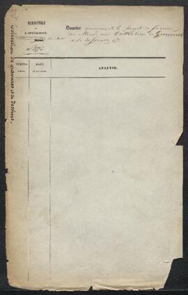 Dossier concernant le projet de former au Musée une collection de gravures et de dessins.