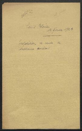 Dossier concernant trois tableaux anciens offerts en vente par Mr Blaise (Bruxelles). — Sans suite.
