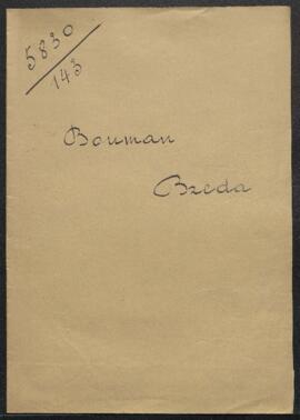 Dossier concernant une demande de Mr Bouman (Bruxelles) de vouloir bien examiner l’authenticité d...