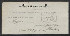 Dossier concernant un tableau de Snyders (sujet non mentionné), offert en vente par Mr Baudoux (B...