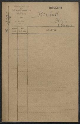 Dossier concernant un tableau ancien offert en vente par Henri Richelle (Verviers) — Offre refusée.
