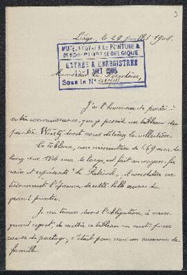 Dossier concernant Le Patrocle une miniature au fusain par [Antoine] Wiertz offerte en vente par ...