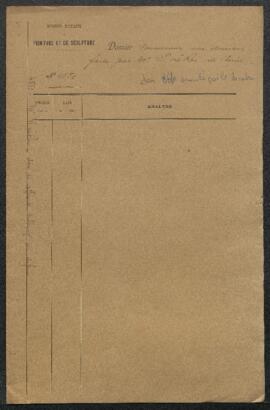 Dossier concernant dix tableaux anciens et modernes ainsi que des dessins et photographies offert...