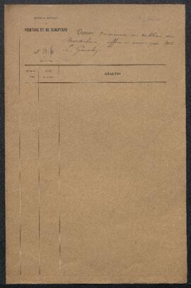 Dossier concernant un tableau de Melchior Broederlam (sujet non mentionné), offert en vente par L...