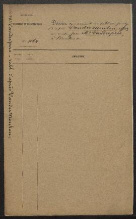 Dossier concernant un tableau peint d’après Vander Meulen offert en vente par Mr B. Vanderpere (B...
