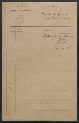 Dossier concernant Buste de femme / Portrait de Madame Ed. Willems par Paul du Bois (inv. 3944) q...