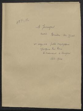 Dossier concernant la demande de renseignements de Mr Juwyns, curé de Brielen, sur un petit tript...