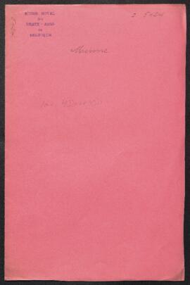 Dossier concernant deux dessins de George Minne, Christ (inv. 4331) et Piéta (inv. 4330), offerts...