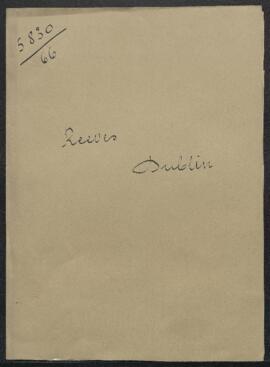 Dossier concernant une demande émanant de Mr S. C. Reeves (Irlande, Dublin) désirant une photogra...