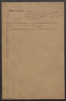 Dossier concernant un petit tableau de Charles Degroux représentant Un enterrement (inv. 3277), a...