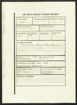 Dossier administratif personnel de Rémy Den Dooven (né en 1882), surveillant et cireur au Musée.