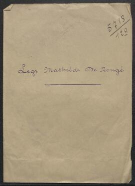 Dossier concernant un Portrait de M. De Rongé dessiné par Eugène Devaux, légué au Musée de son vi...