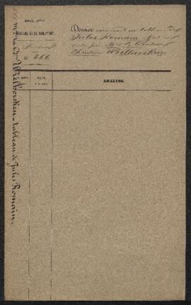 Dossier concernant un petit tableau de Jules Romain, offert en vente par la comtesse Christine Wi...