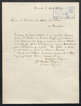 Dossier concernant un Portrait de Madame P. Petitjean, née Catherine Vander Kinderen peint par [J...